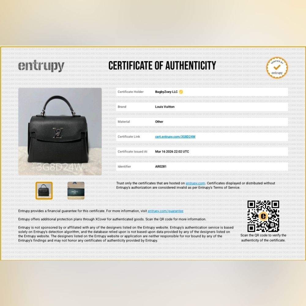 CE31 💟 Louis Vuitton Calfskin Lockme Ever BB Black - Picture 2 of 15